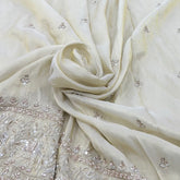 Natural Beige Daman Tissue Cut Dana Embroidery