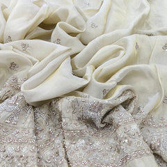 Natural Beige Daman Tissue Cut Dana Embroidery