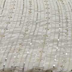 Natural Beige Stripes Tissue Cut Dana Embroidery