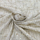 Natural Beige Stripes Tissue Cut Dana Embroidery