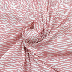 Pink Zig Zag Cotton Print