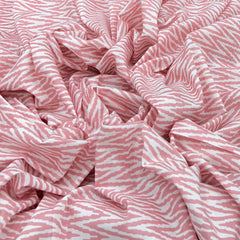 Pink Zig Zag Cotton Print