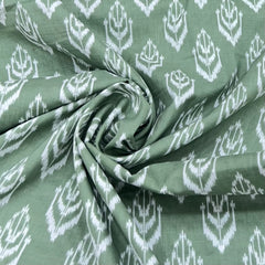 Pastel Green Floral Cotton Print