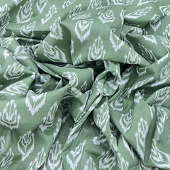 Pastel Green Floral Cotton Print