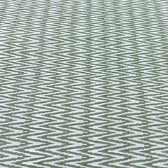 Pastel Green Zig Zag Cotton Print