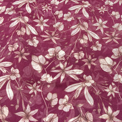 Wine Tropical Japanese Mul Cotton Print