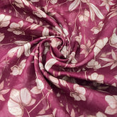 Wine Tropical Japanese Mul Cotton Print