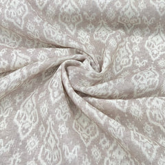 Beige Geometric Linen Print