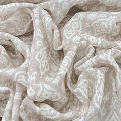 Beige Geometric Linen Print