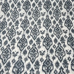 Beige With Black Geometric Linen Print