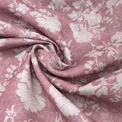Light Onion Pink Rose Jal Linen Print