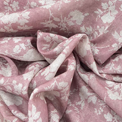 Light Onion Pink Rose Jal Linen Print