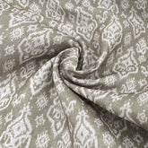 Light Pastel Green Geometric Linen Print