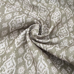 Light Pastel Green Geometric Linen Print