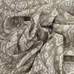 Light Pastel Green Geometric Linen Print