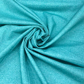 Turquoise Blue Self Cotton Linen Print