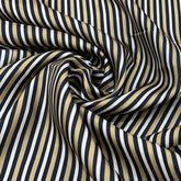 Mehendi Green With Black Stripes Habutai Silk Print