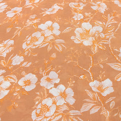 Light Orange Floral Jal Habutai Silk Print