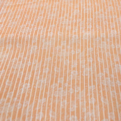 Light Orange Stripes / Floral Self Habutai Silk Print