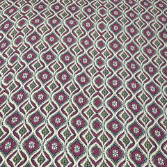 Light Green Geometric Habutai Silk Print