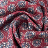 Maroon Ajrak Habutai Silk Print