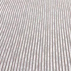 White & Grey Stripes With Bird Habutai Silk Print