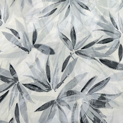 White Leaf Crepe Print