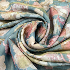 Pastel Green Retro Floral Tissue Print