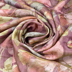 Dark Onion Pink Floral Jal Tissue Print