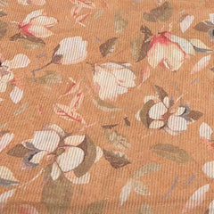 Light Orange Floral Tissue Zari Print