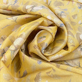 Yellow Floral Tissue Zari Print