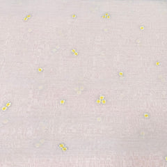 Light Peach Meena Butti Thread Mul Chanderi Embroidery