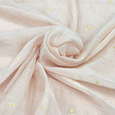 Light Peach Meena Butti Thread Mul Chanderi Embroidery