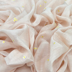 Light Peach Meena Butti Thread Mul Chanderi Embroidery