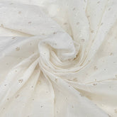 Off White Sequins Butti Mul Chanderi Embroidery