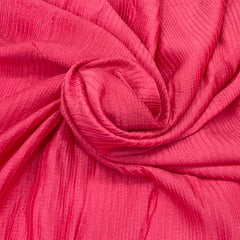 Carrot Pink Pintex Slub Silk Embroidery