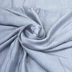 Pastel Blue Pintex Slub Silk Embroidery
