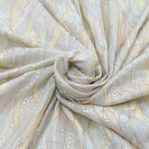 Light Pista Green Abstract Munga Tussar Embroidery