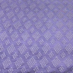 Light Purple Self Diamond Slub Silk Embroidery
