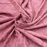 Nude Pink Self Diamond Slub Silk Embroidery