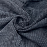 Black Smoking Pintex Slub Silk Embroidery