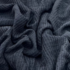 Black Smoking Pintex Slub Silk Embroidery