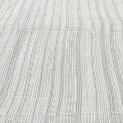 Off White Zari Thread Mul Chanderi Embroidery