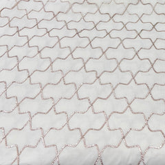 Off White Gota Geometric Cotton Embroidery
