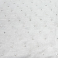 White Gauge Linen Mirrorwork Thread Embroidery