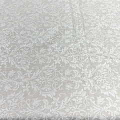 White Gauge Linen Cross Stitch Floral Embroidery