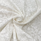 White Gauge Linen Cross Stitch Floral Embroidery