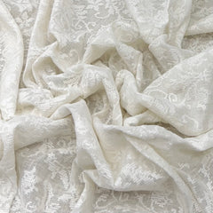 White Gauge Linen Cross Stitch Floral Embroidery