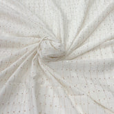 White Checks Chanderi Zari Sequins Embroidery