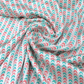 White & Pink Floral Modal Satin Printed